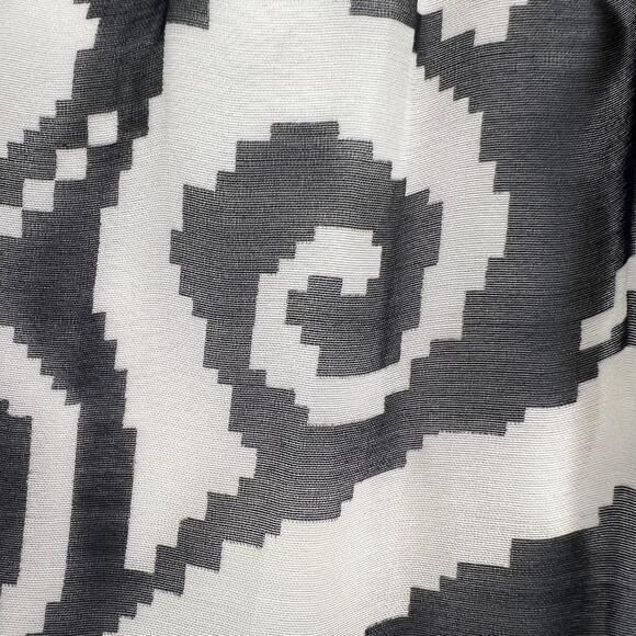 Milly of New York Bold Black White Geometric Cross Back V-Neck Dress Size 2 - Picture 10 of 16